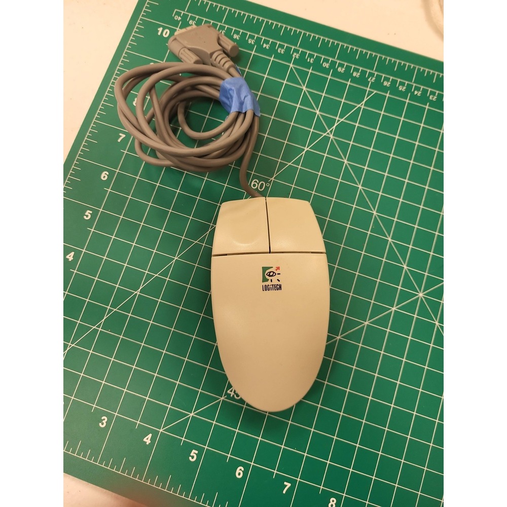 Logitech M-M34 Mouse LTS53308744 9 Pin Serial Computer PC‎ Peripheral Vintage